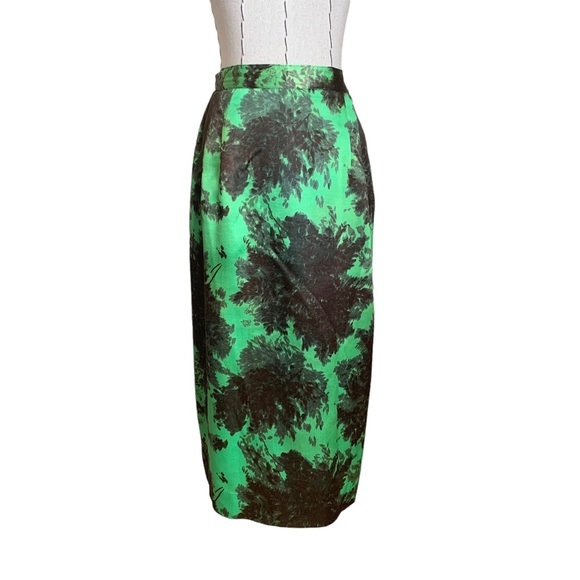 Vintage 40s 50s Dotti Original Green Floral 2 pc Suit Jacket & Skirt Set - Picture 8 of 14